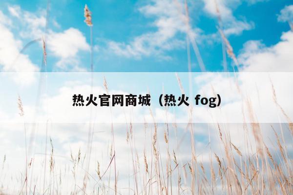 热火官网商城（热火 fog）