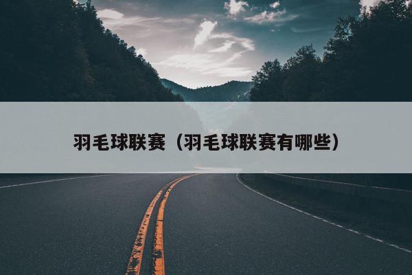 羽毛球联赛（羽毛球联赛有哪些）