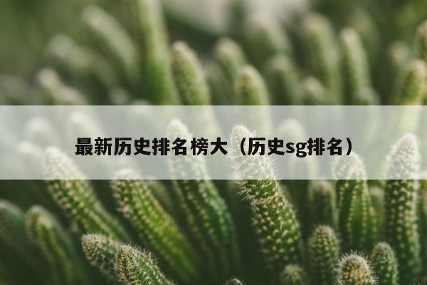 最新历史排名榜大（历史sg排名）