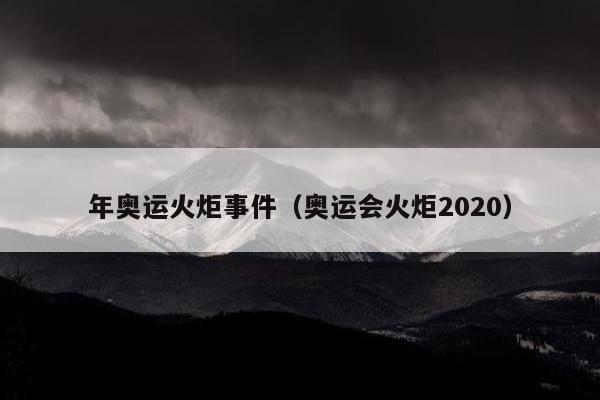 年奥运火炬事件（奥运会火炬2020）