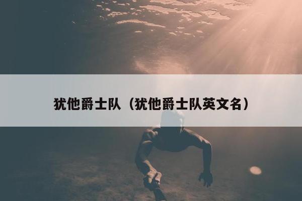 犹他爵士队（犹他爵士队英文名）