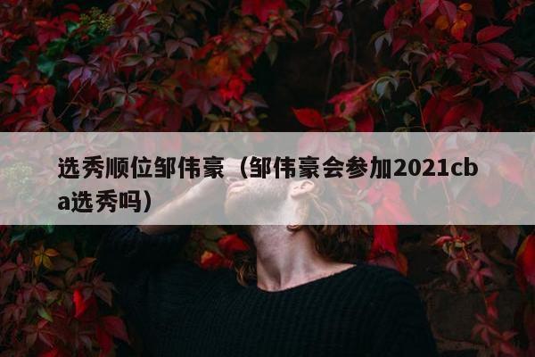 选秀顺位邹伟豪（邹伟豪会参加2021cba选秀吗）