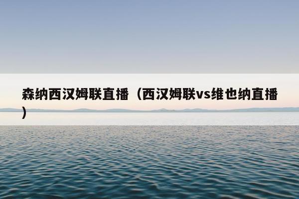 森纳西汉姆联直播（西汉姆联vs维也纳直播）