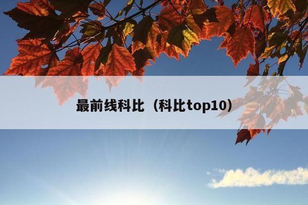 最前线科比（科比top10）