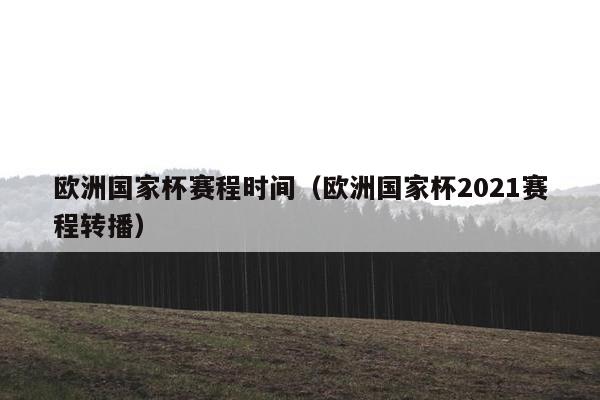 欧洲国家杯赛程时间（欧洲国家杯2021赛程转播）