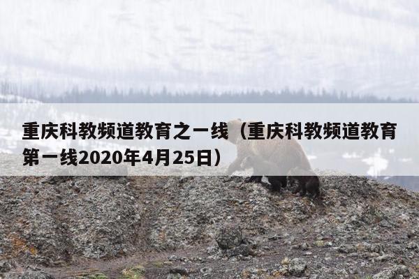 重庆科教频道教育之一线（重庆科教频道教育第一线2020年4月25日）