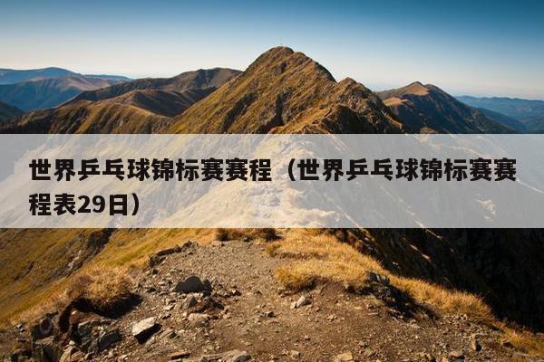 世界乒乓球锦标赛赛程（世界乒乓球锦标赛赛程表29日）