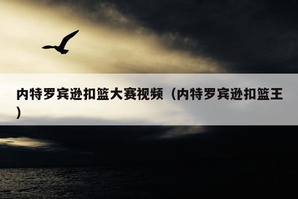 内特罗宾逊扣篮大赛视频（内特罗宾逊扣篮王）