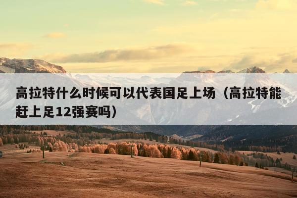 高拉特什么时候可以代表国足上场（高拉特能赶上足12强赛吗）